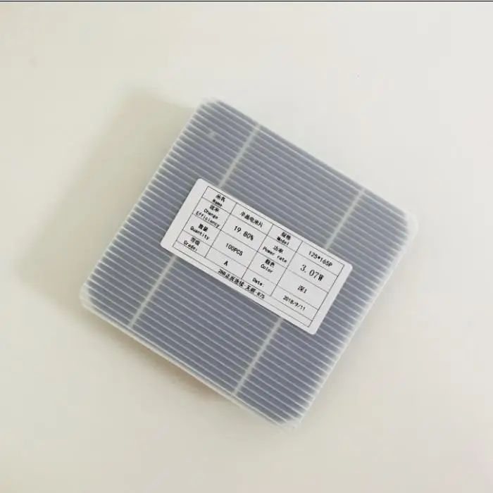 50pcs Monocrystalline solar cells 3.14W/pcs 0.5V A Grade 125mmx125mm for Diy 12V 24V solar panel