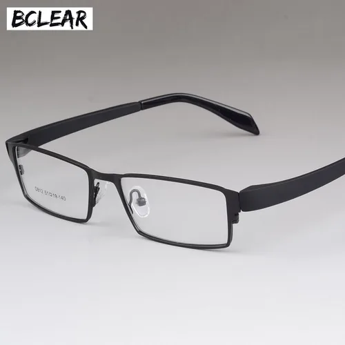 BCLEAR, monturas de gafas de aleación de titanio para hombres, patillas flexibles, piernas, Material de aleación de galvanoplastia IP, gafas de montura completa