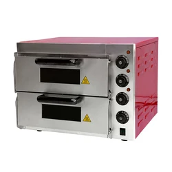 Double electric roasting pink oven household bread baking box pizza shop cake shop ~350 degrees 3000 watts PZ-ER2PR