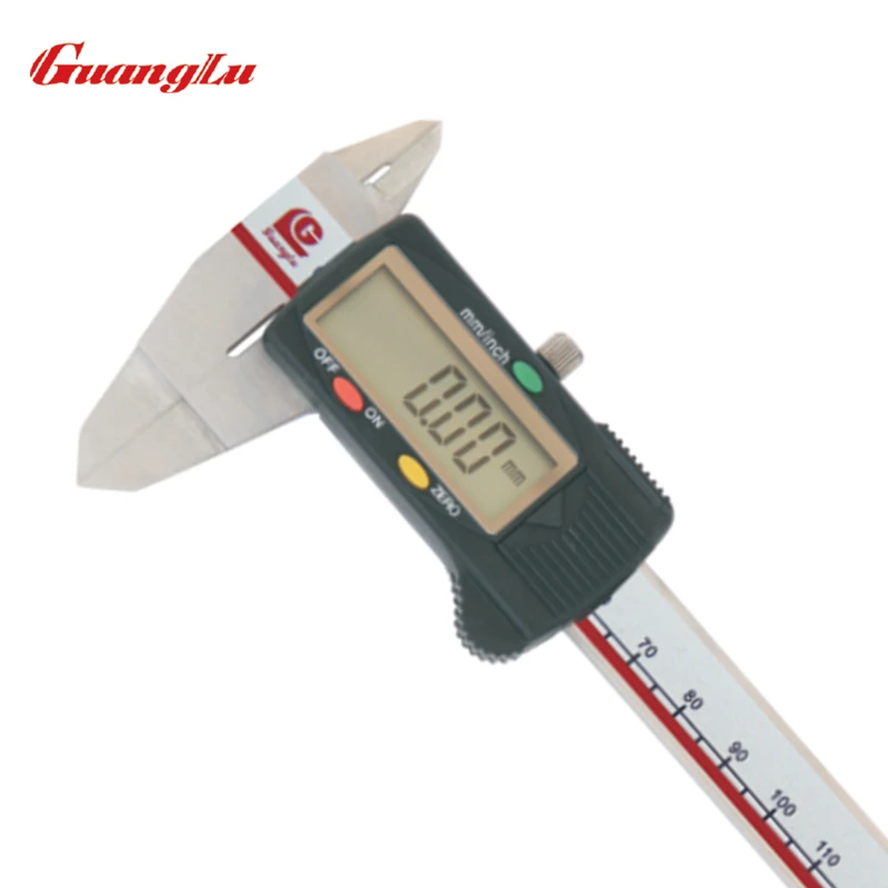 

GUANGLU Digital Caliper With Thin Jaws 0-150mm/6'' 0.01mm/inch Electronic Stainless Steel Micrometer Calipers Measuring Tools