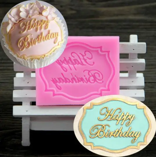 20 Pcs Happy Birthday Silicone Mold Chocolate Fondant Fake Decoration Baking