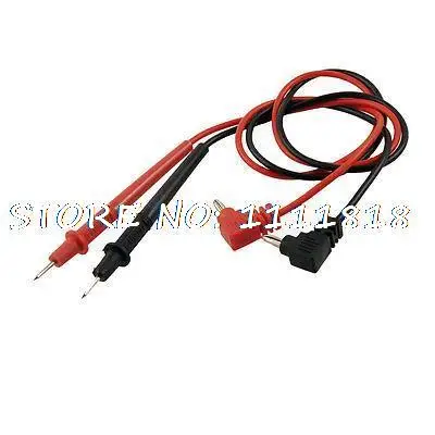 Pair 4mm Dia Banana Plug Multimeters Test Probe Cable Black Red 0.55M