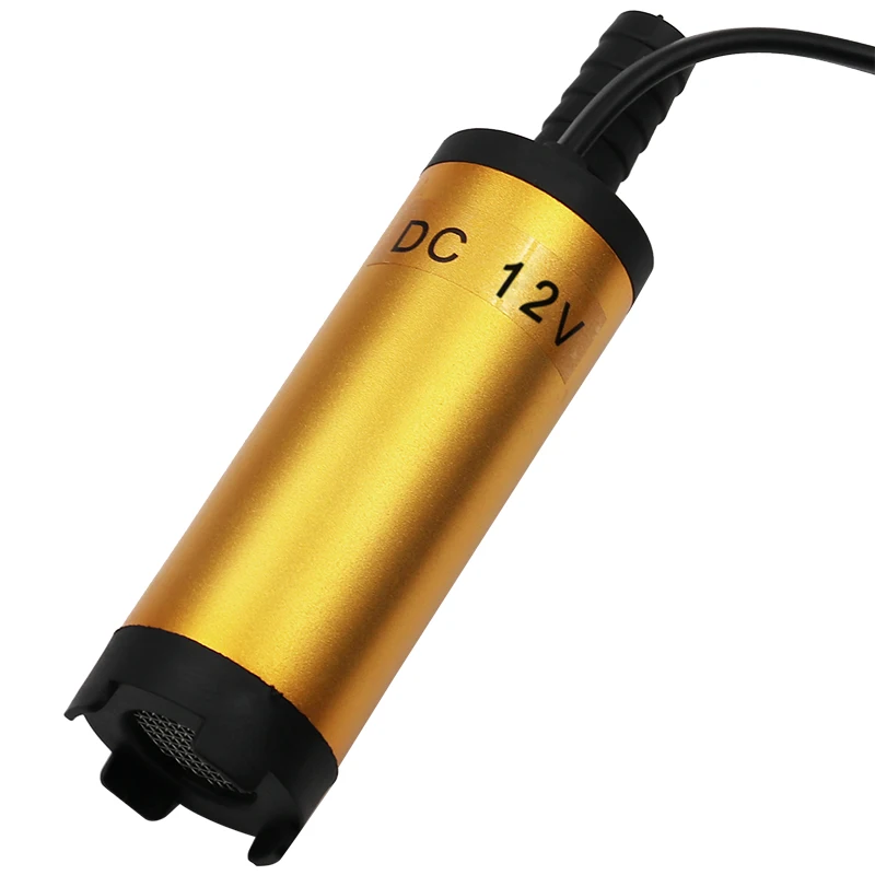 Mini DC 12V Diameter 38MM Electric Water Oil Car Camping Submersible Transfer Pump Aluminium Alloy