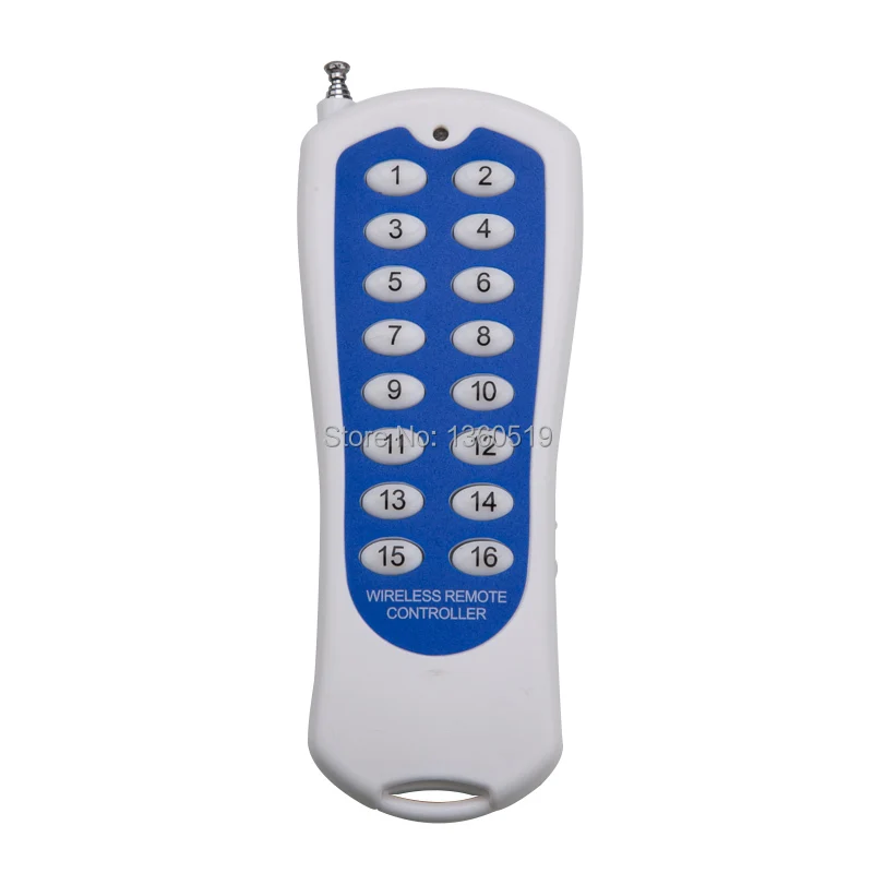 1000M Long Range DC12V 16CH Radio Controller RF Wireless Remote Control Switch System,315/433 Mhz,2*Transmitter + 1*Receiver