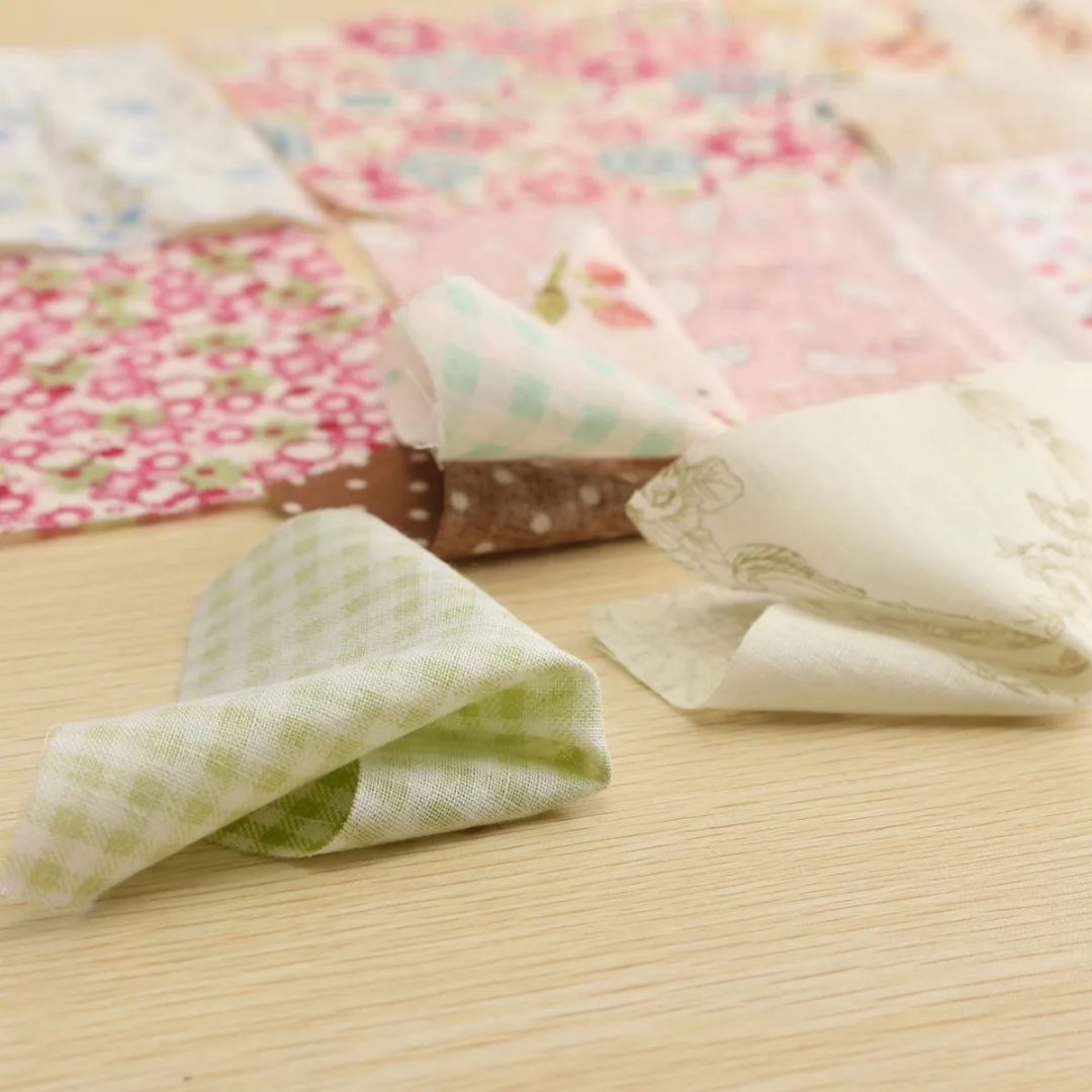 JX-LCLYL 100pcs New 10*10cm DIY Craft Sewing Square Floral Cotton Fabric Patchwork Cloth