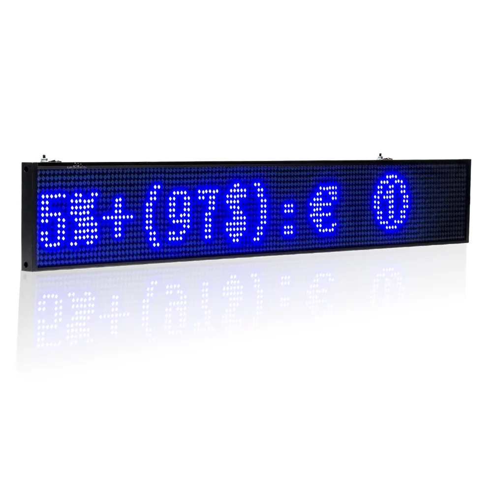 82CM P5 SMD CE approved Wireless wifi usb Programmable Advertising led sign Blue Color display screen support multi-langua