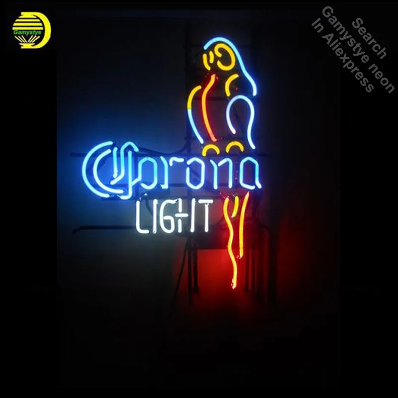 

Neon Signs for Coron Light Parrot Bay Neon Bulb Sign Beer Bar Pub Store Display Lamps Handcraft Glass Tubes Art Dropshipping