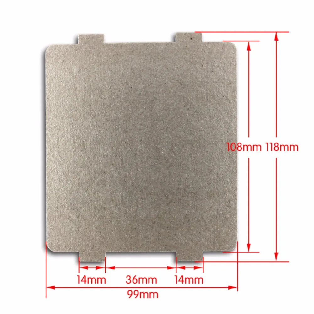 6pcs 9.9cm*10.8cmcm Spare parts thickening mica Plates microwave ovens sheets for Galanz Midea Panasonic LG etc.. magnetron cap