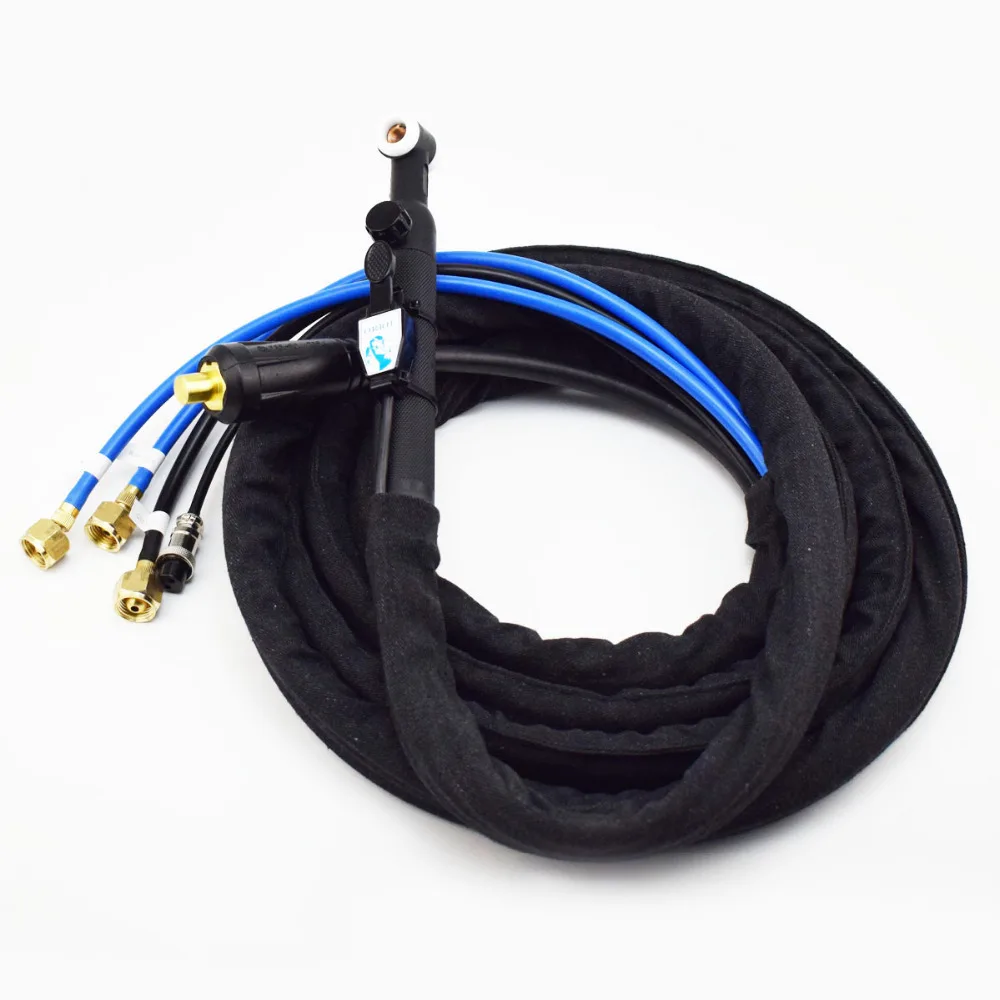 

Gas Valve Control WP-18V TIG Welding Torch 4M Seperated Type 35-50 Cable Connector Gas/Water Hose Nut M16*1.5mm