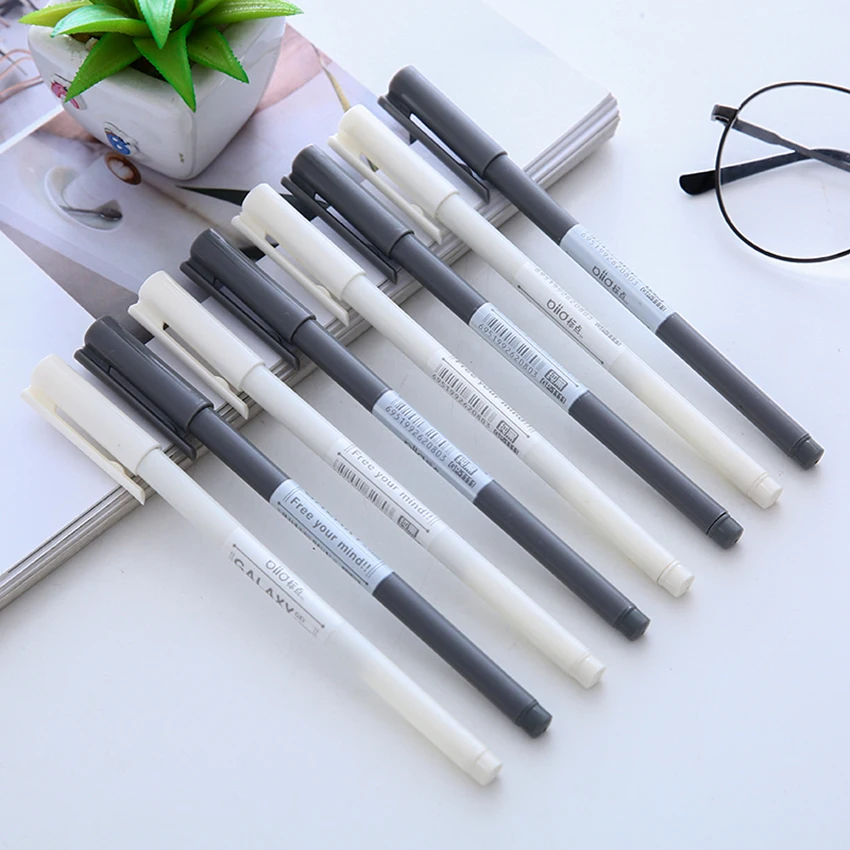 

Brand 0.35mm black Refill Replaceable Gel Pen School Students Test Permanent Ink Carbon Pens Office Writing Rollerball Pens Gift