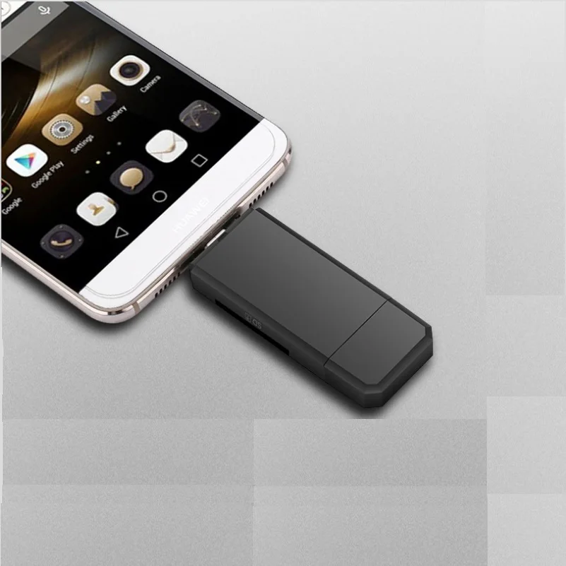 แบบพกพา USB3.0ไมโคร USB OTG ประเภท C การ์ด SD การ์ด TF Reader หัวต่อตัวผู้แท็บเล็ตโทรได้ Charge