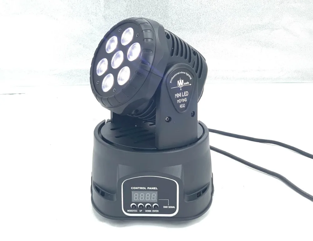 Imagem -05 - Led Mini Moving Head Light 7x18w 6in Rgbwa Mais uv Profissional para Effect Stage Disco dj Música Festa Clube Dança