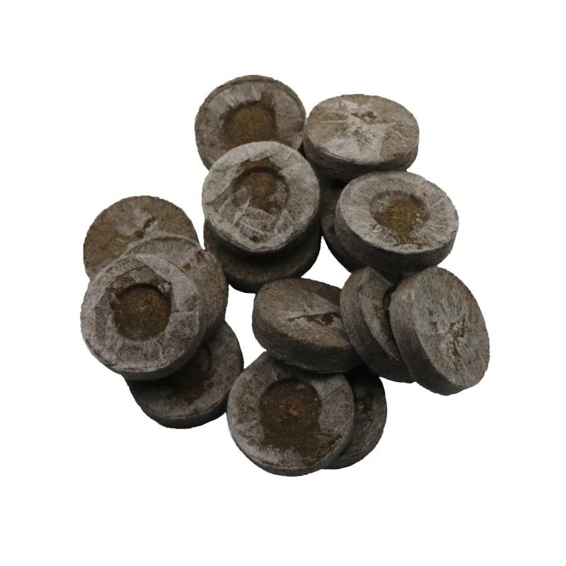 Nursery Block Peat Pellets for Garden Flowers Planting Agriculture Green Block for Seedling Cultivation 6 Pcs