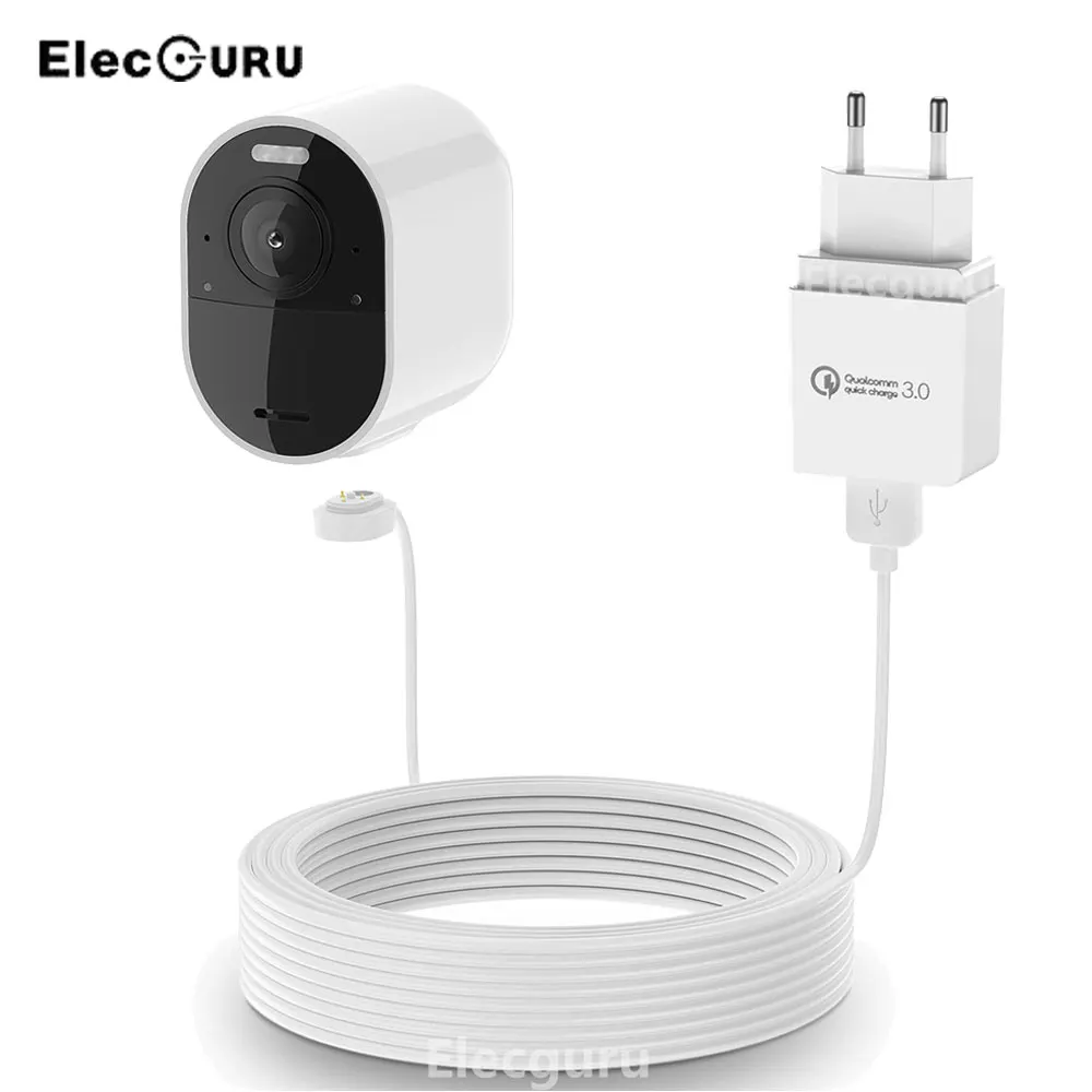 

for Arlo Pro 3/Arlo Ultra Camera 20ft/6m Water-resistant Magnetic Charging Cable with Power Adapter,Arlo Camera Accessories