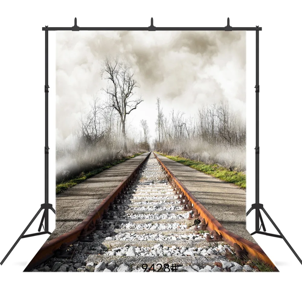 Flogged Forest  Photography Backdrops Railway Photo Backdrop for Child Vinyl Cloth Printed Photo Backgrounds Studio Photo Shoot