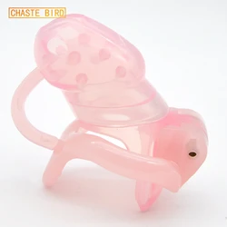 CHASTE BIRD Cock Cage Penis ring Male Standard barbed Silicone Cage With fixed Resin Ring Chastity Device Adult Sex toys A363-1