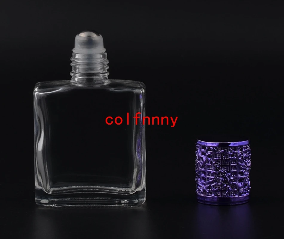 

300pcs/lot Fast Shippng 17ML Mini Cute Steel Ball Roll-On Refillable Perfume Bottle &Empty Perfume Case With alloy roll on bottl