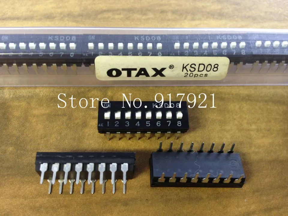 

[ZOB] Import OTAX KSD08 8 dial switch pitch 2.54MM flat dial switch toggle switch original --50pcs/lot