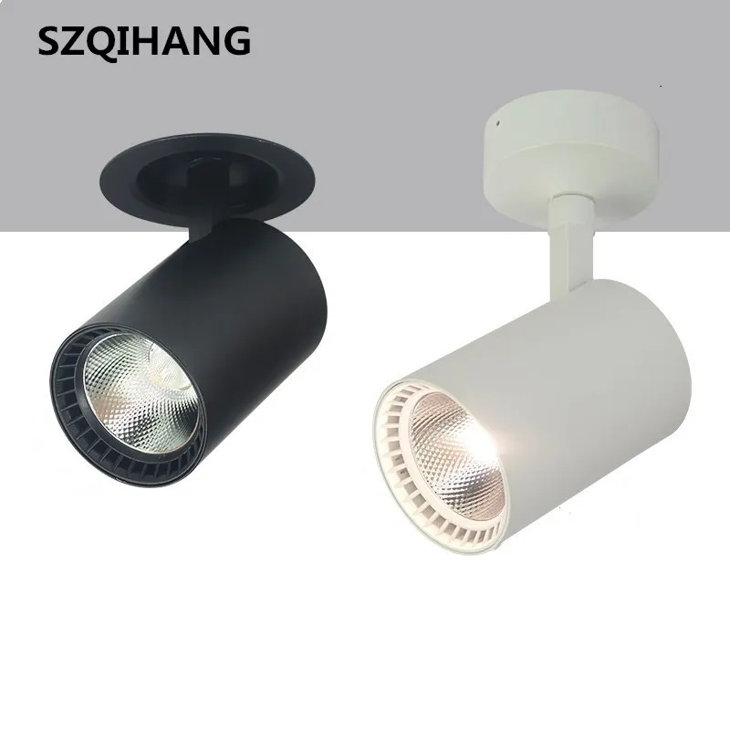 High - Quality 20W COB Surface Mounted Led Down light Recessed COB Led Ceiling lamp White/Black shell AC85-265V