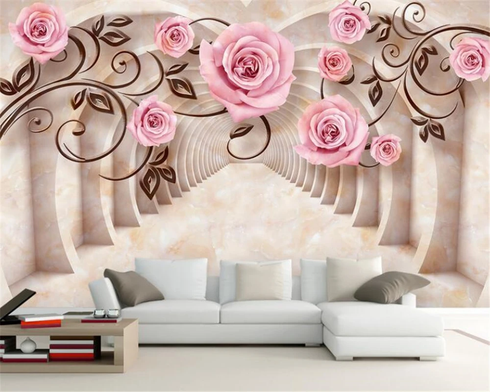 

Custom room living room background 3D wallpaper decoration marble rose modern stone photo mural wallpaper tapety Beibehang