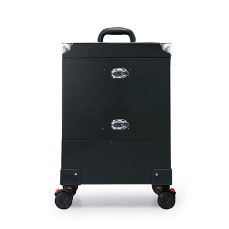 girls Beauty Tattoo Salons Trolley Suitcase,Women large capacity Trolley Cosmetic case Rolling Luggage bag,Nails Makeup Toolbox