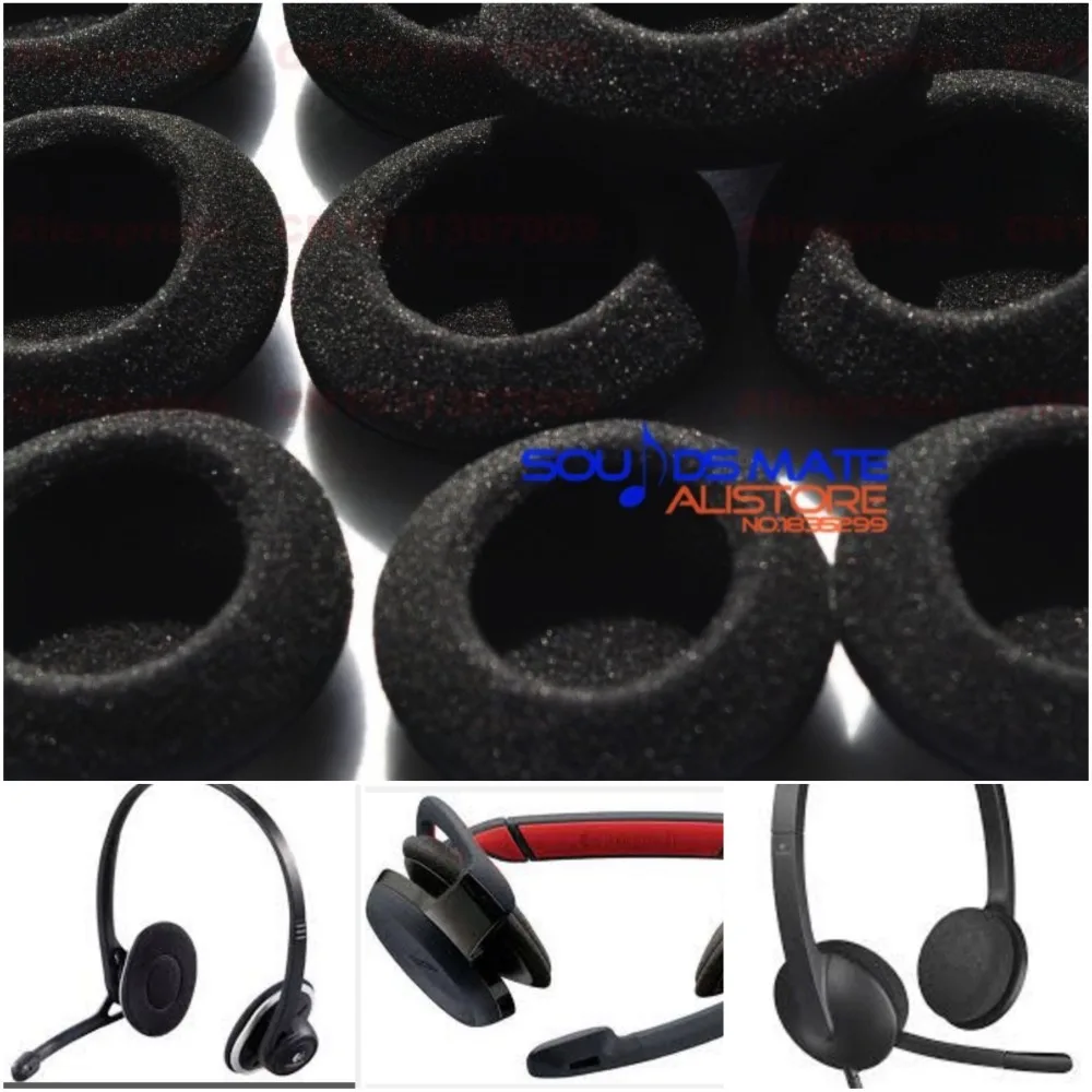 Bộ 5 Đôi Tất Tai Bọt Miếng Lót Đệm Xốp Dành Cho Logitech G330 H330 H340 Tai Nghe Dày Mềm Mại Hơn Nút Tai Nghe Bằng