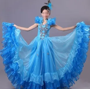 Spanish Bull Dance Modern Dance Costume One-piece Dance Dress Princess Dress Performance Clothing 6 Color