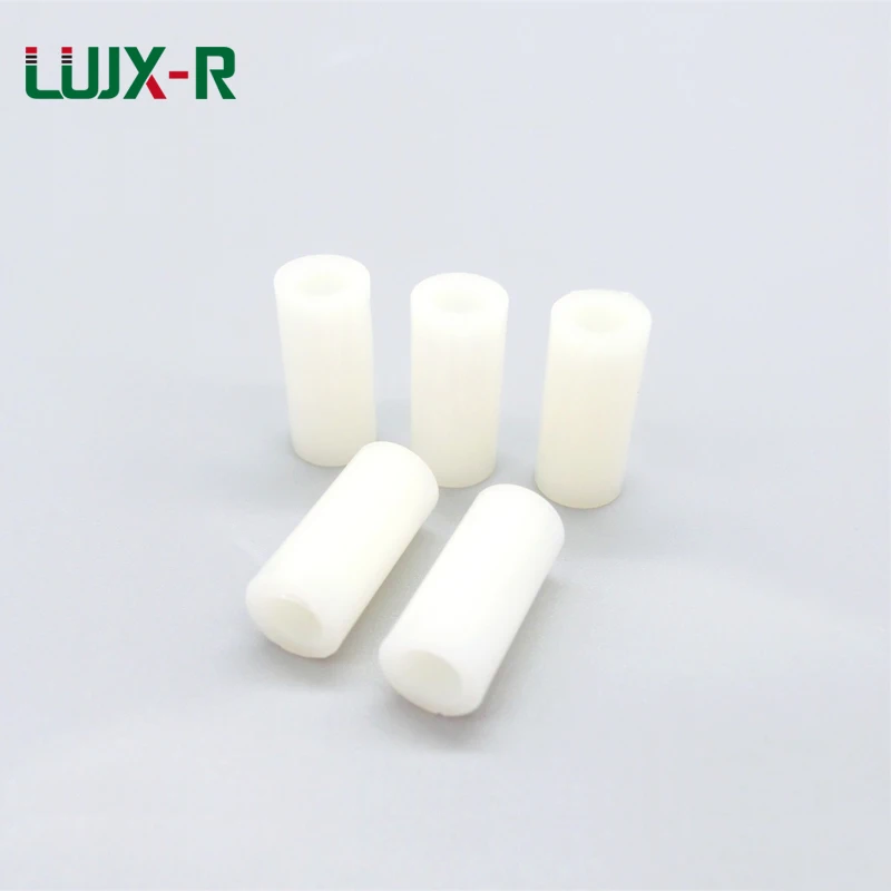 LUJX-R ABS Round Spacer M4 Plastic Washer Milk-White Hollow Round Standoff Non-Threaded Spacers OD7mm ID4.2mm For PC Board Screw