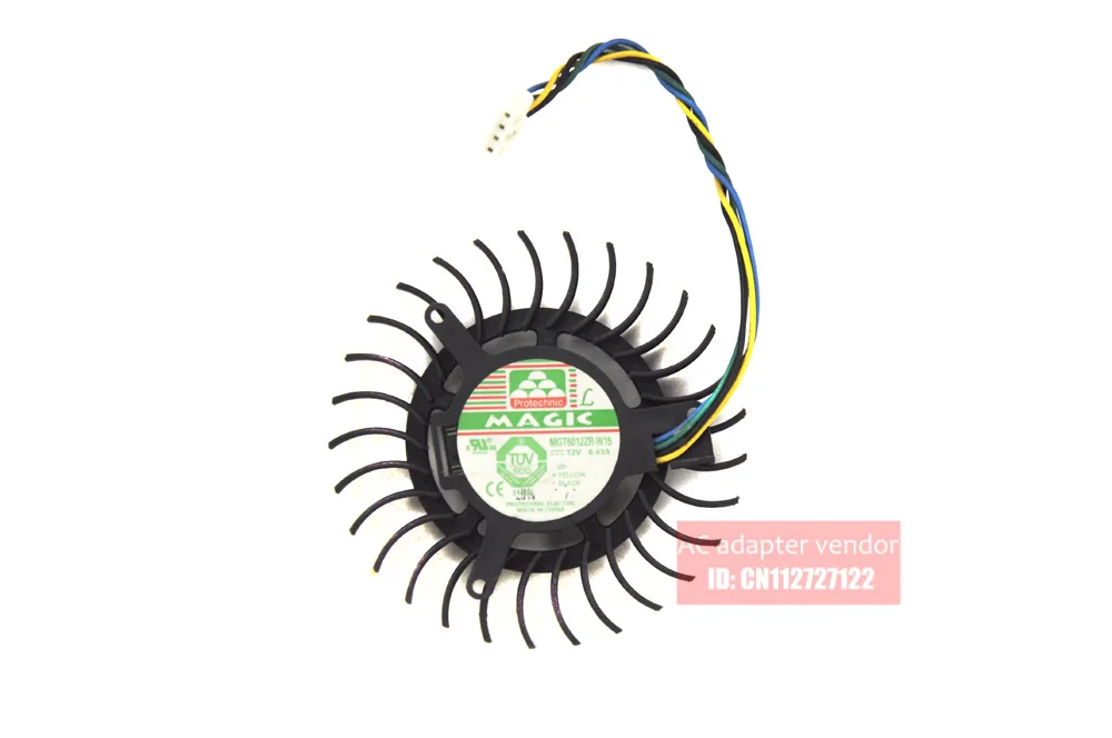 Protechnic MAGIC MGT6012ZR-W15 12V 0.43A  9600GT 9800GT turbo Graphics Card cooling fan