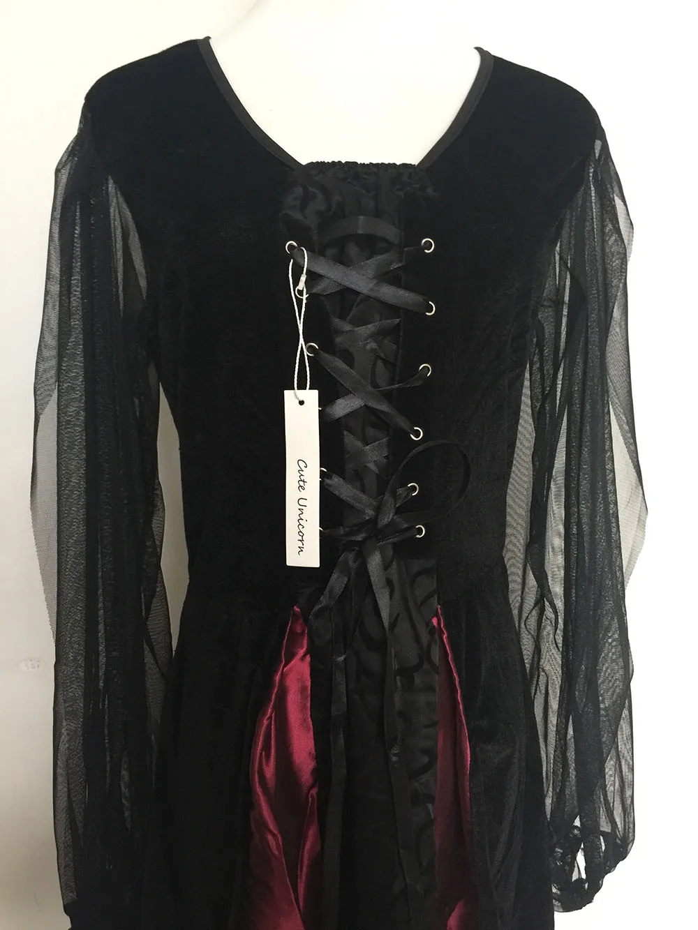 Women Halloween Cosplay Costume adult long Dress witch Gothic queen vampire Role Play Costumes Medieval Ball Gowns Girls Outfit