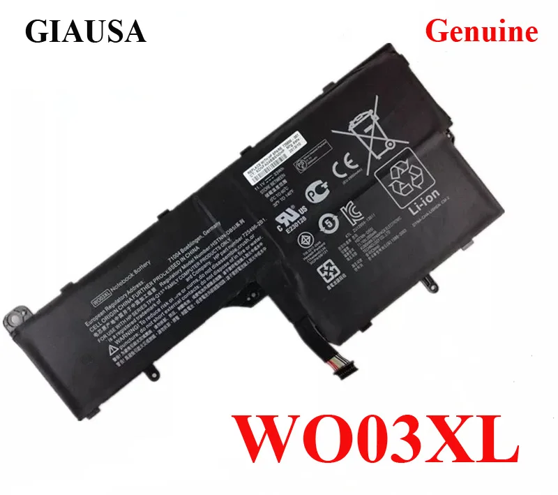 NEW WO03XL battery for HP SPLIT x2 13-M 13-M010DX Tablet 725606-001 725496-1B1 HSTNN-IB5I WO03 battery 33wh