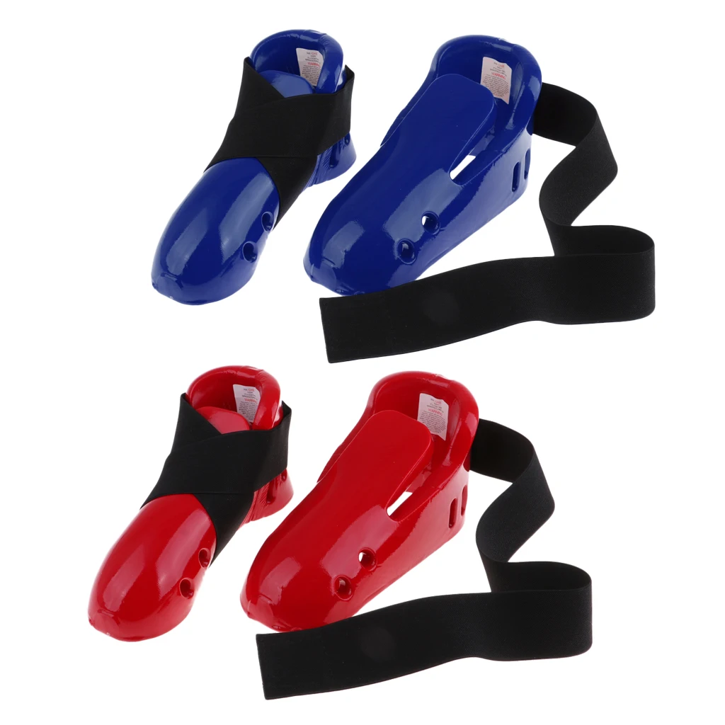 Kid Taekwondo Foot Guard Protector Karate Sparring Foot Gear Shoes with Elastic Strap