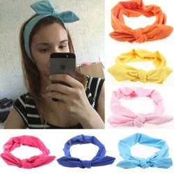 Women Elastic Rabbit Bow Headband Knot Turban Headbands For Women Headwear Head Band Ladies Hair Accessories
