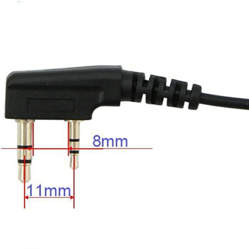 Useful 1 pc Black 2 Pin PTT Mic Headset for Kenwood Radio QUANSHENG PUXING WOUXUN HYT TYT TH Baofeng UV5R Earpiece C9009A