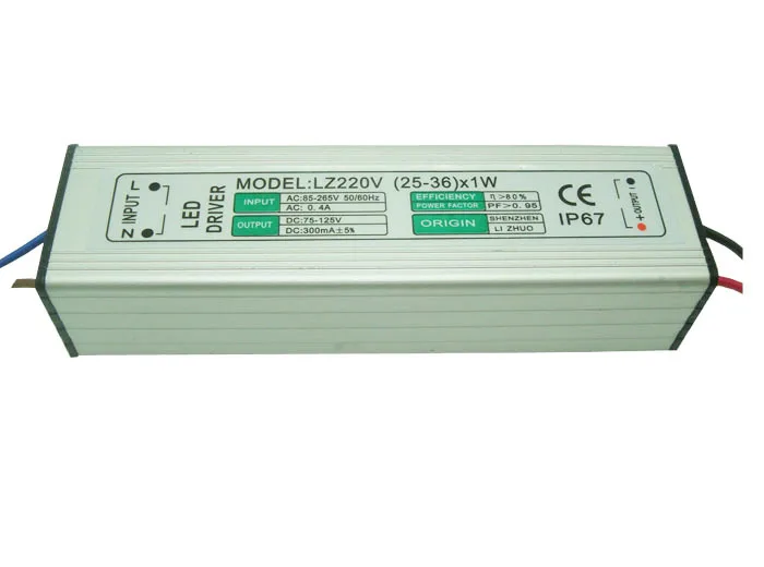 

18W to 36W 300mA DC54V -125V AC 90-265V 18W 21W 25W 30W 32W 35W 36W LED Driver Power Supply Waterproof Level IP67 Free Shipping