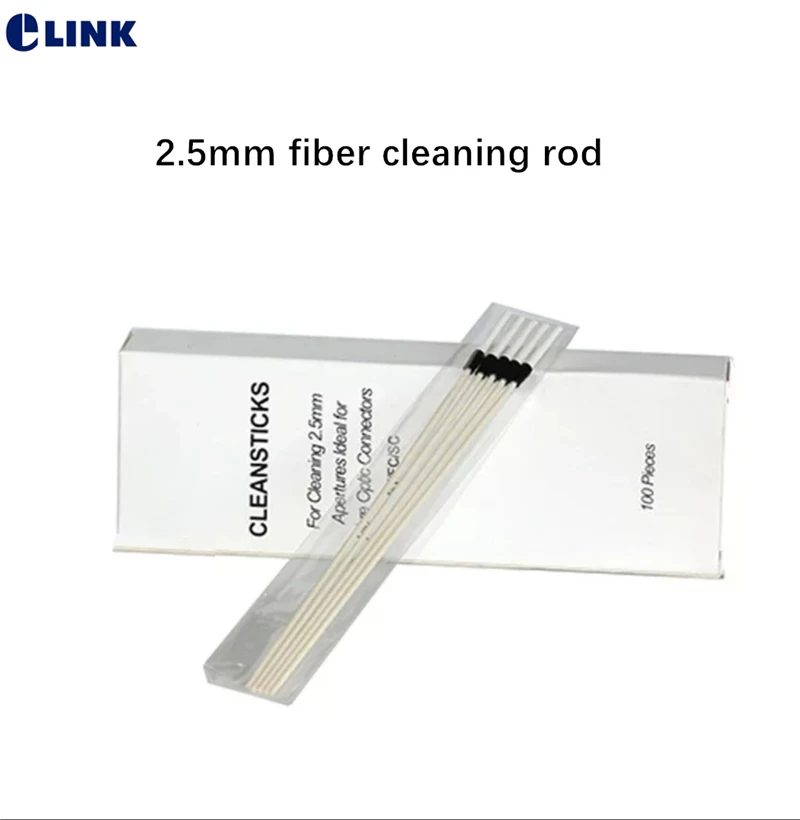 

2.5mm fiber optic cleaning sticks for cleaning Apertures Swab for SC FC ST E2000 connector cleaning rods ELINK 100pcs/box