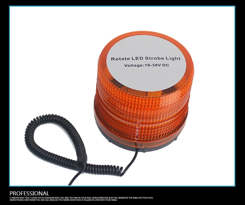 LED Magnetic 10-30V Highlights 72LED rotate Strobe flash Rotation Warning Lights Project Forklift Top Round Ambe Traffic Light