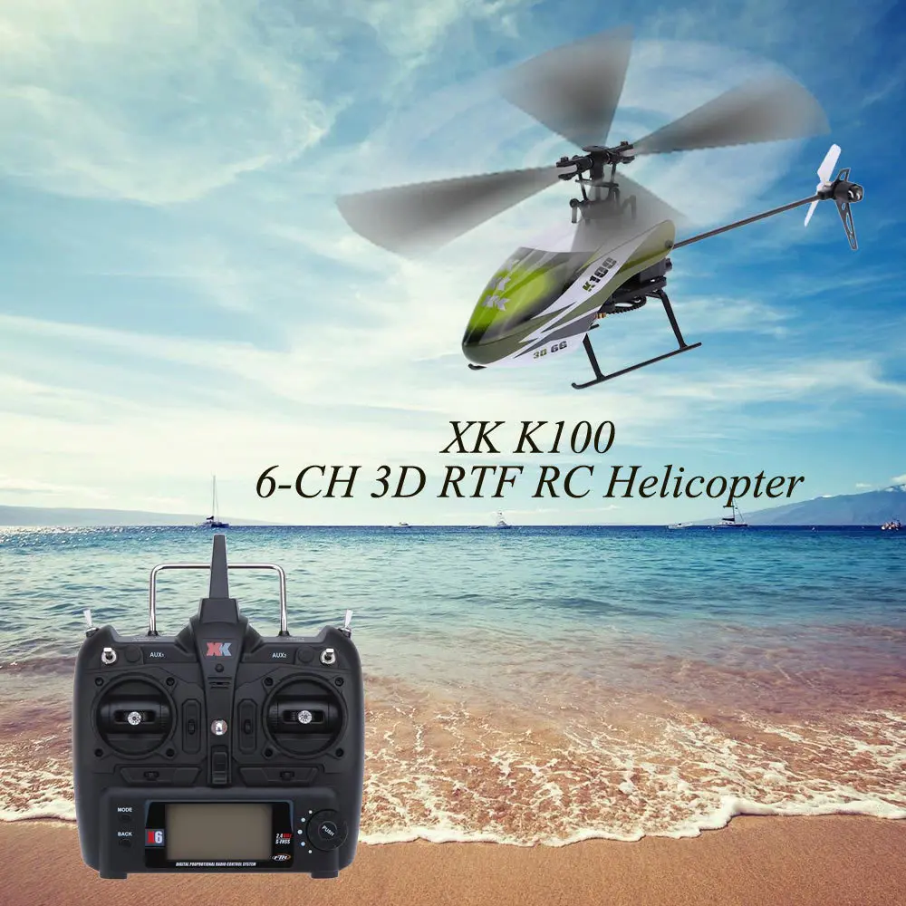 

Wltoys XK K100 RTF 6CH 3D 6G System Brushless Motor remote control Helicopter XK Falcon K100 RC helicopter