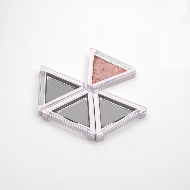 Magnetic Eyeshadow Palette Packaging Empty Triangle Refillable Cosmetic Container DIY Lipstick Palette Container with Clear Lid