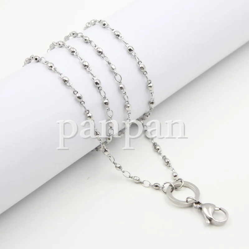 Carvort Wholesale 316L Stainless Steel Multifacetted Link Chain- 28 inches Necklace for Pendant Fashion Jewelry Round Chain