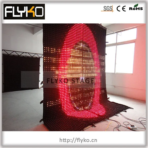 Free shipping p5 3x4m LED screen DMX programming curtain