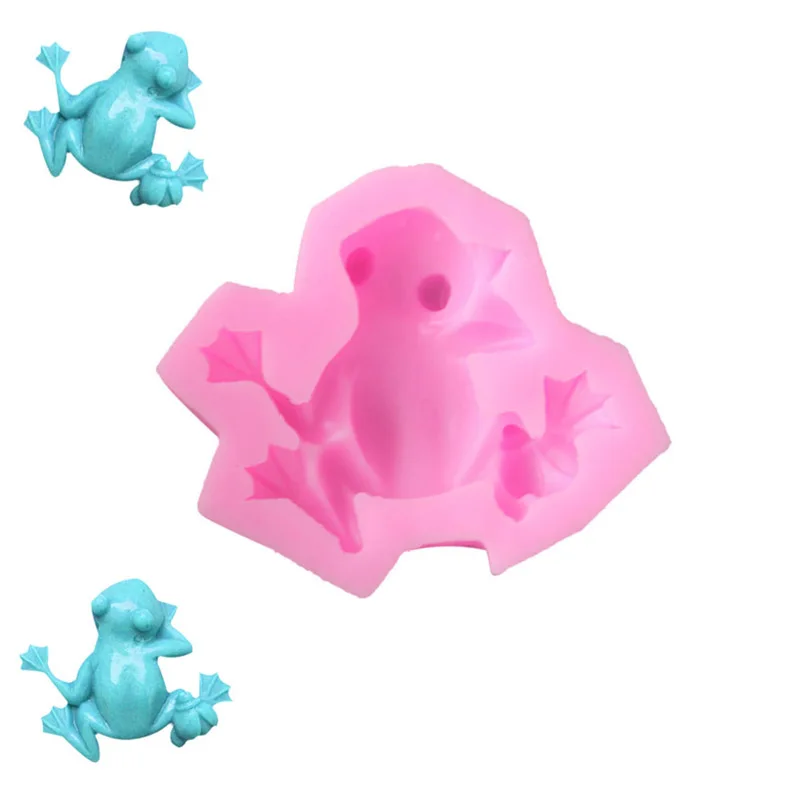 1Piece Frog fondant cake silicone baking tools pudding dessert molds for cake decorating chocolates soap mould