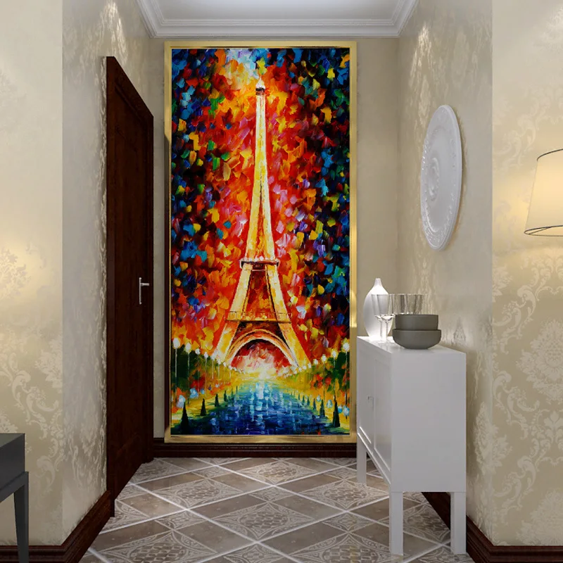 beibehang Continental 3D stereoscopic large mural wallpaper custom wallpaper corridor aisle Eiffel Tower papel de parede