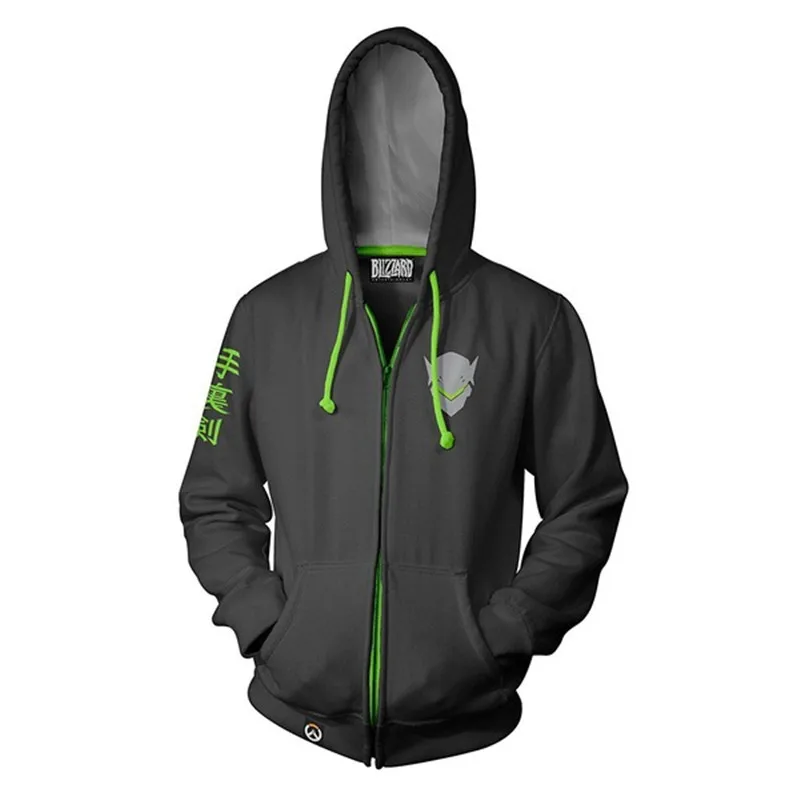 Hot Halloween Costume Overwatch Hooded Sweatshirts Genji DV.a Lucio Full Zip Thin Hoodies Cool Pullover Coat Jacket Cosplay