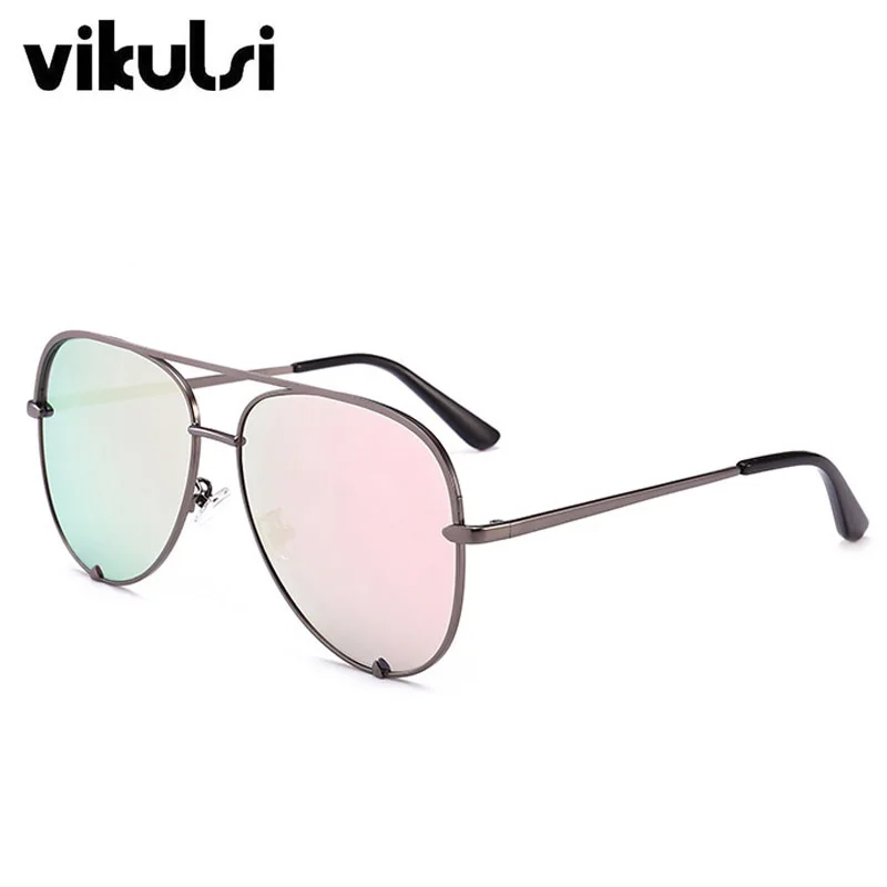 Flat Top Aviation Sunglasses Women UV400 Retro Brand Designer Luxury Mirror Sun Glasses For Female Ladies Metal Frame Eyewear