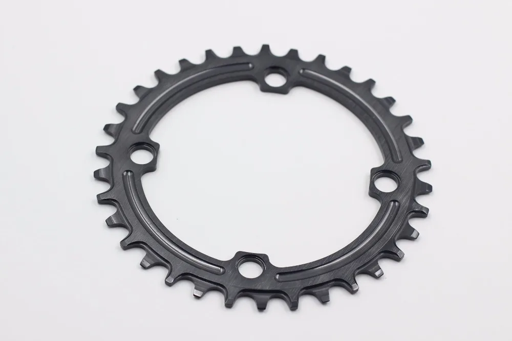 bike crankset single plate refitting of plus or minus 7075 104BCD 34t black