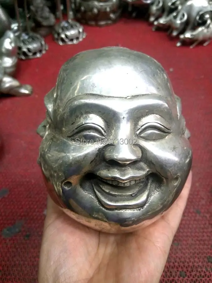 Vintage White Copper Countenance Show - happy angry grief smile