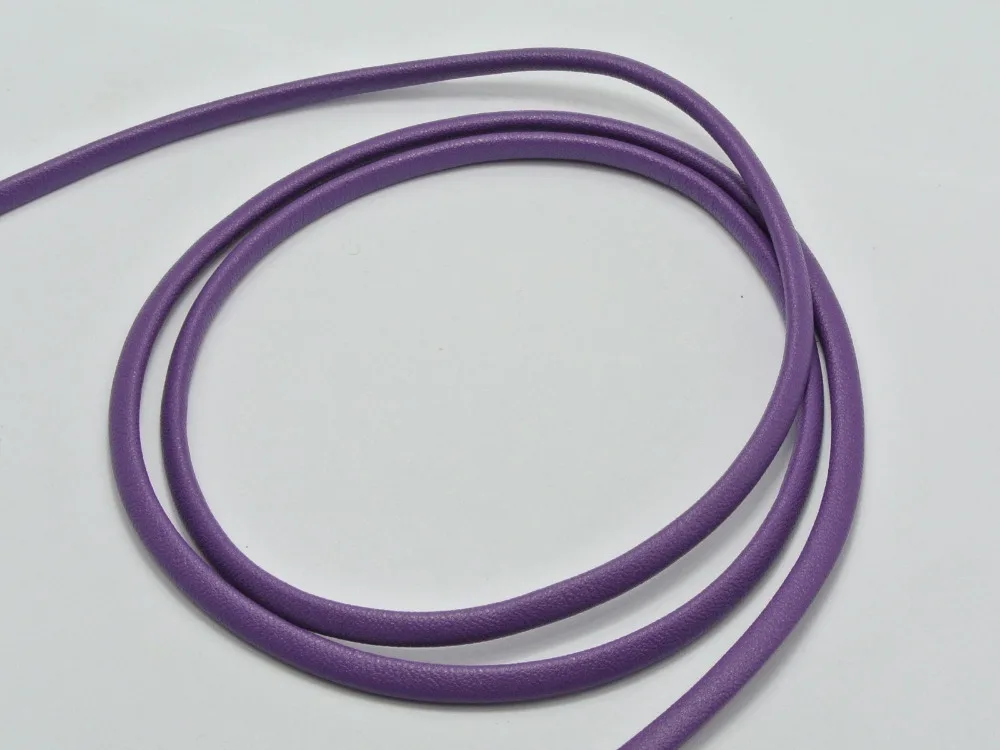 

32.8 Feet Purple Flat Soft Synthetic Leather Jewelry Cord 4X2mm