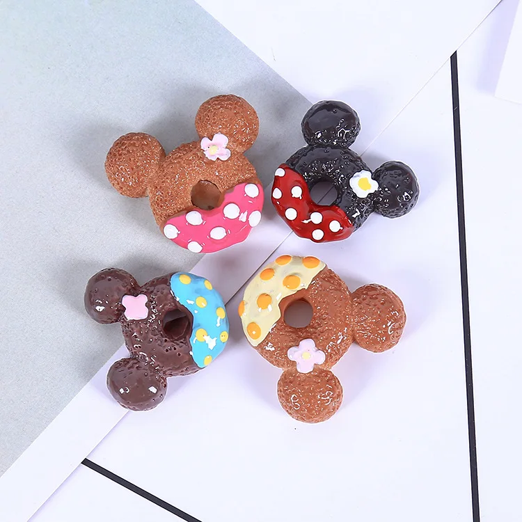 7Pcs Rumah Boneka Mini Makanan Donat Biskuit Miniatur Dekorasi Dapur untuk Anak Anak Hadiah