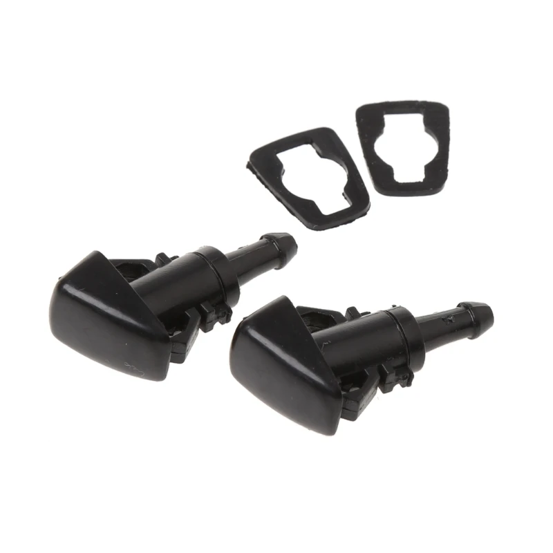 1 Pair black plastic Windshield Washer Wiper Water Spray Single-hole Nozzle For Hyundai Verna ix35 ix25